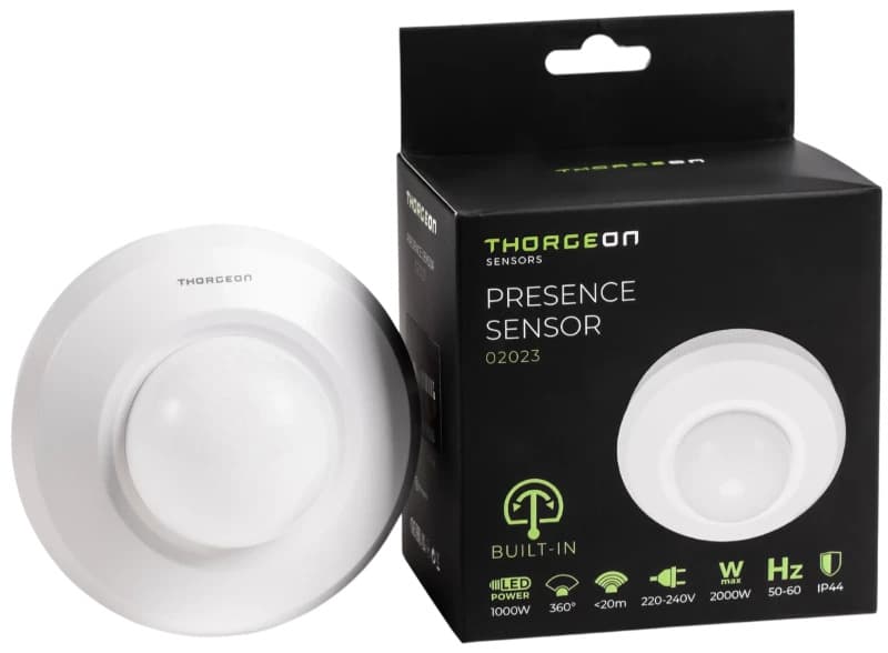 Thorgeon PIR Aanwezigheidsmelder | Plafond Opbouw IP44 Wit 360°