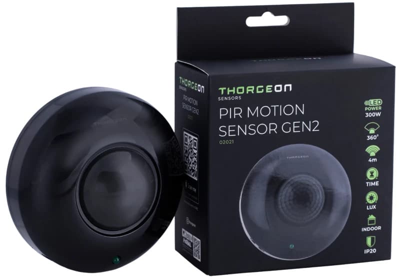 Thorgeon Bewegingssensor | Inbouw (stucwerk) IP20 Zwart 360°