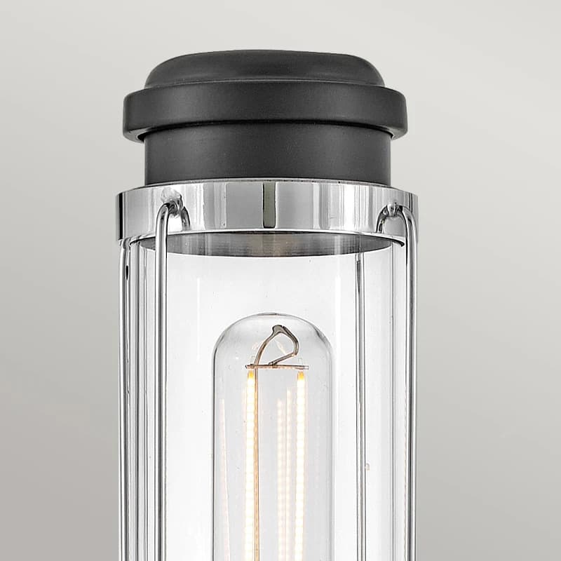 Hinkley LED Wandlamp Masthead | 1X E27 Max 40W | IP44 | Dimbaar | Polished Chrome&Black thumbnail 2