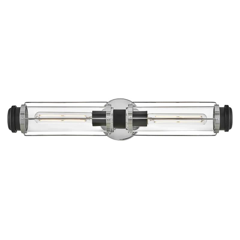 Hinkley LED Wandlamp Masthead | 2X E27 Max 40W | IP44 | Dimbaar | Polished Chrome&Black