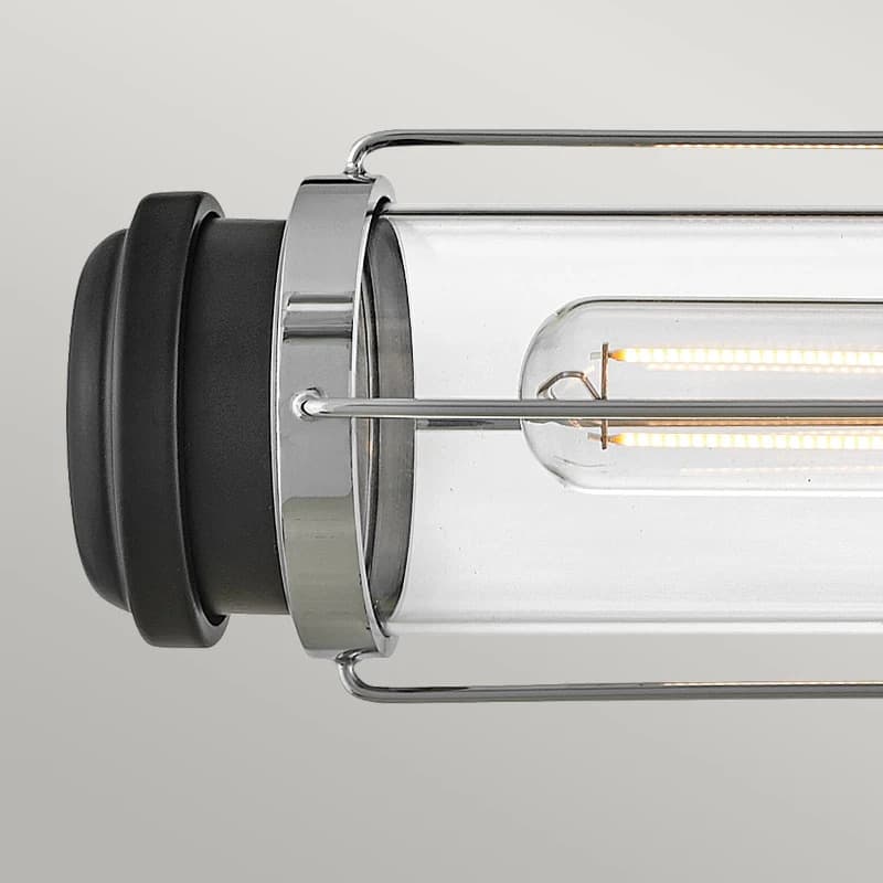 Hinkley LED Wandlamp Masthead | 2X E27 Max 40W | IP44 | Dimbaar | Polished Chrome&Black thumbnail 2