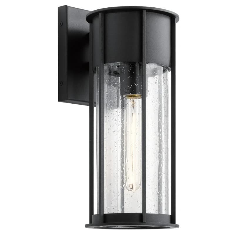 Kichler LED Wand Buitenlamp Camillo | 1X E27 Max 60W | IP44 | Dimbaar | Textured Black