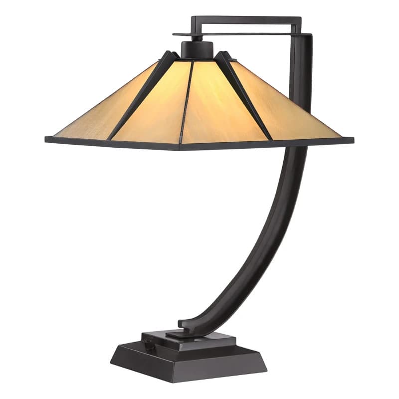 Quoizel LED Tafellamp Pomeroy | 1X E27 Max 60W | Dimbaar | Western Bronze