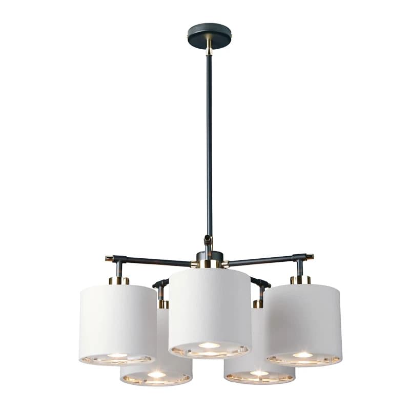 Elstead Lighting LED Kroonluchter | 5X E27 Max 40W | Dimbaar | Black/ Polished Nickel