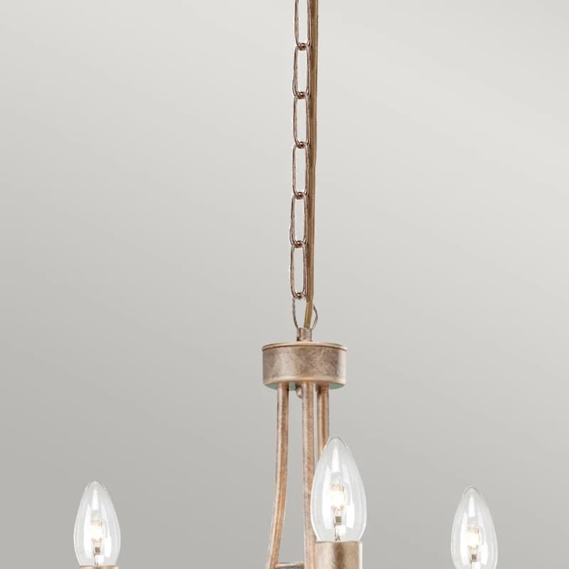 Elstead Lighting LED Kroonluchter | 3X E14 Max 60W | Dimbaar | Silver/Gold Patina thumbnail 2