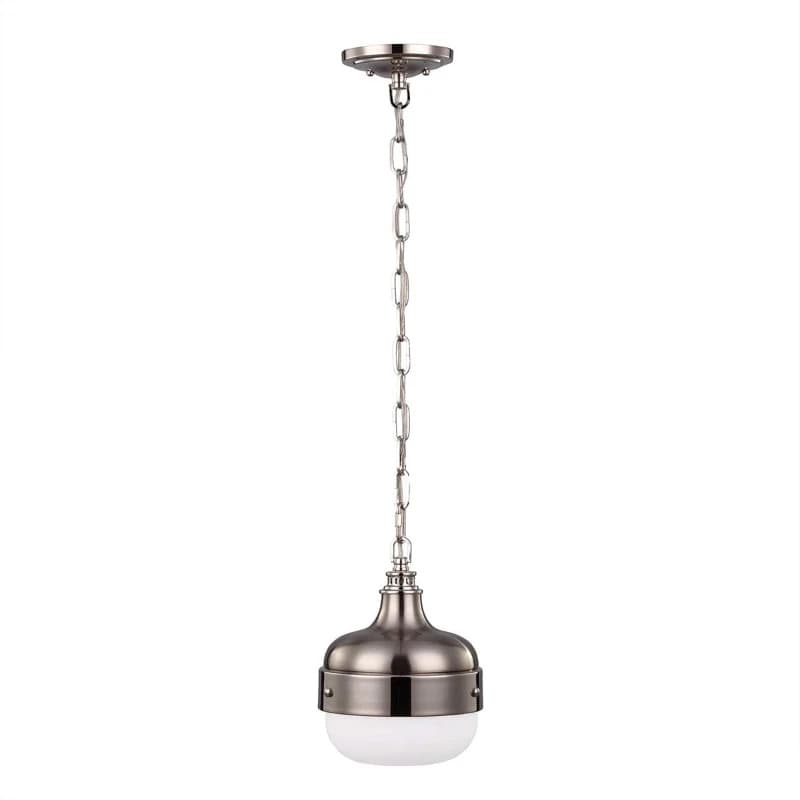 Feiss LED Hanglamp Cadence | 1X E27 Max 75W | Dimbaar | Polished Nickel/Brushed Steel