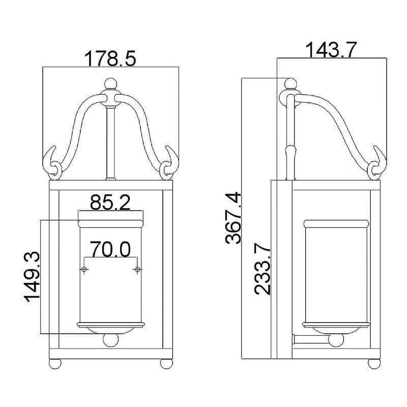 Feiss LED Wandlamp Declaration | 1X E14 Max 60W | Dimbaar | Antique Forged Iron thumbnail 2