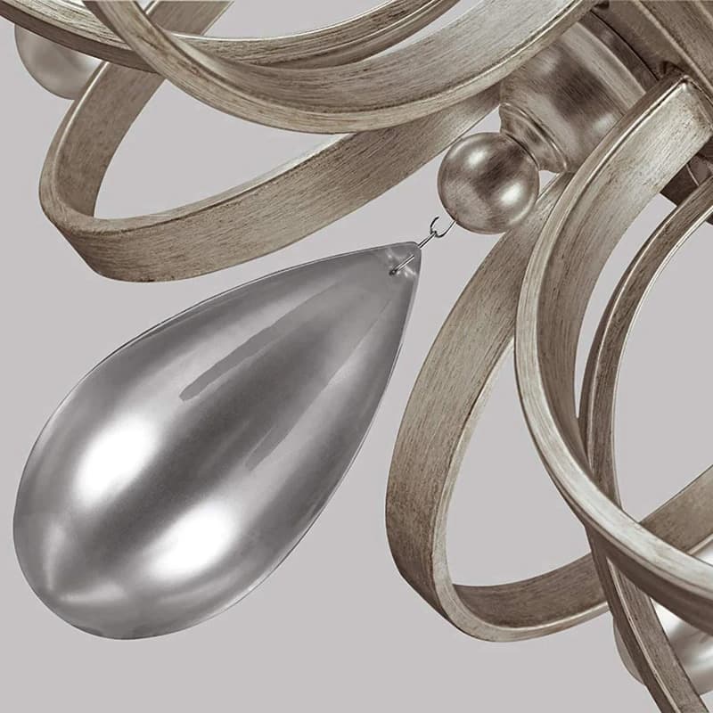 Feiss LED Kroonluchter | 9X E14 Max 60W | Dimbaar | Sunrise Silver thumbnail 2