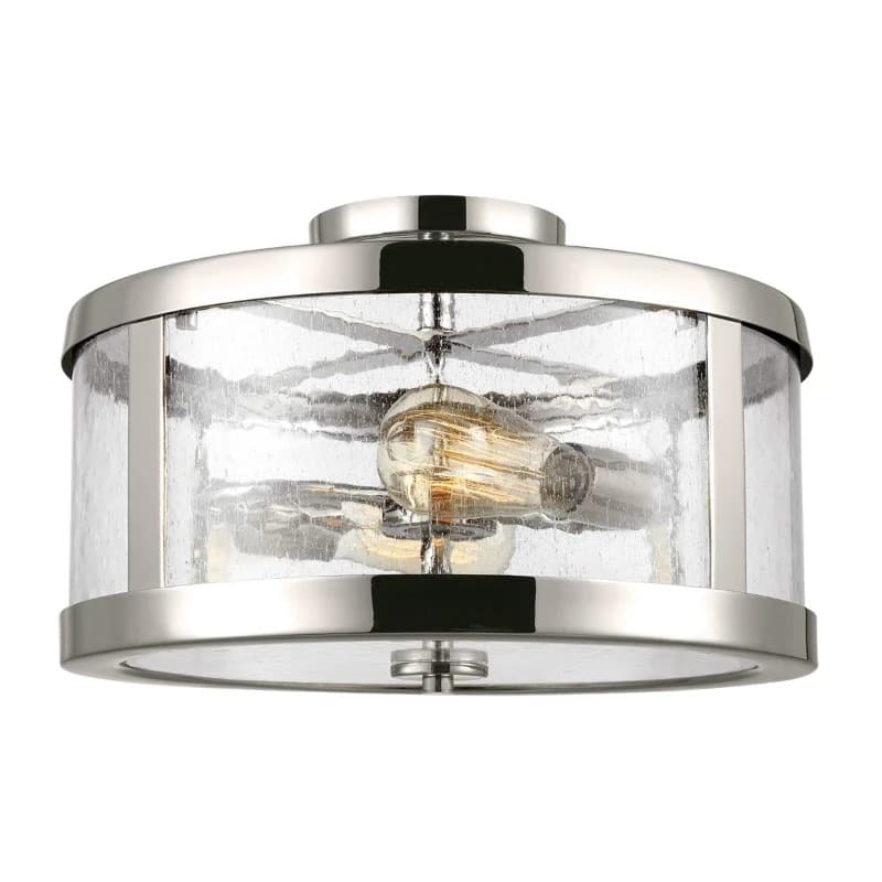 Feiss LED Plafondlamp Harrow | 2X E27 Max 60W | Dimbaar | Polished Nickel
