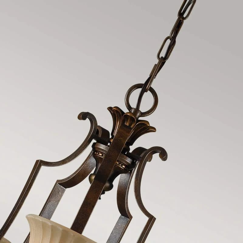 Feiss LED Kroonluchter | 5X E27 Max 60W | Dimbaar | Firenze Gold/British Bronze thumbnail 2