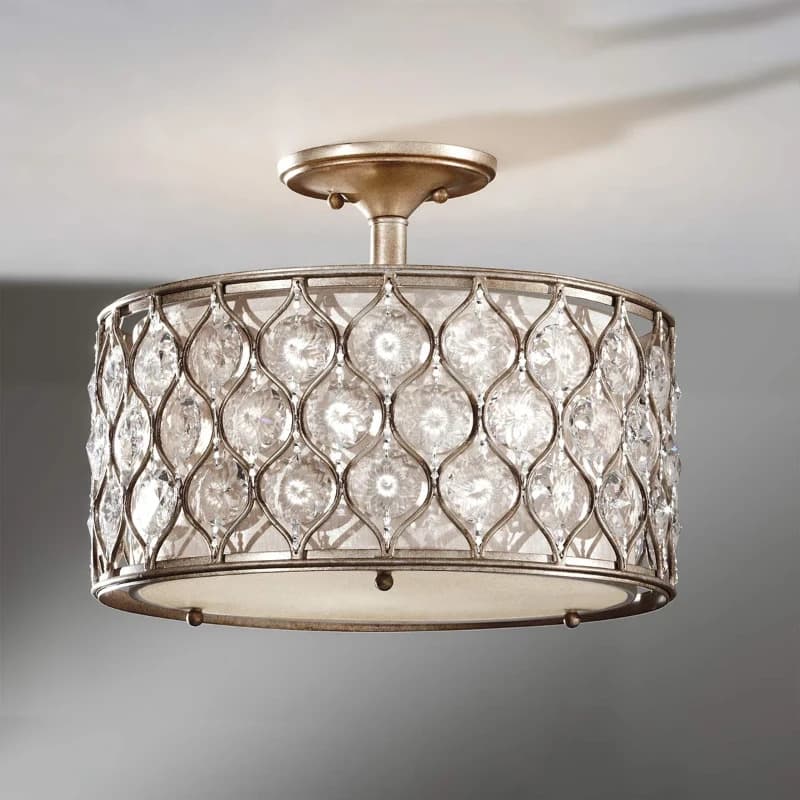 Feiss LED Plafondlamp Lucia | 3X E27 Max 60W | Dimbaar | Burnished Silver thumbnail 2