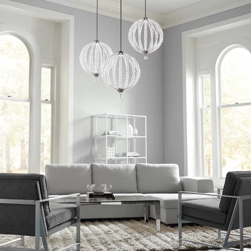 Feiss LED Hanglamp Oberlin | 12W 3000K 2000Lm 30 | Satin Nickel thumbnail 2