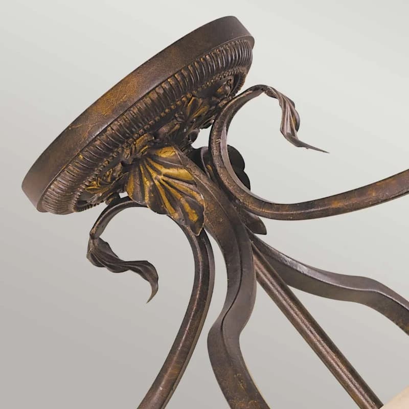 Feiss LED Plafondlamp Sonoma Valley | 3X E27 Max 60W | Dimbaar | Aged Tortoise Shell thumbnail 2