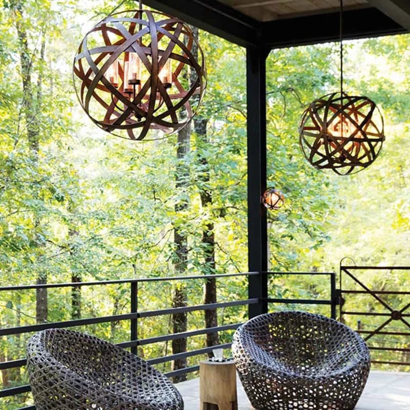 Hinkley LED Kroonluchter | 5X E14 Max 40W | IP44 | Dimbaar | Vintage Iron thumbnail 2