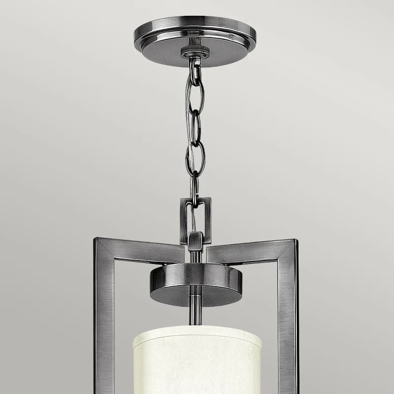 Hinkley LED Kroonluchter | 4X E27 Max 60W | Dimbaar | Antique Nickel, Ivory Shades thumbnail 2