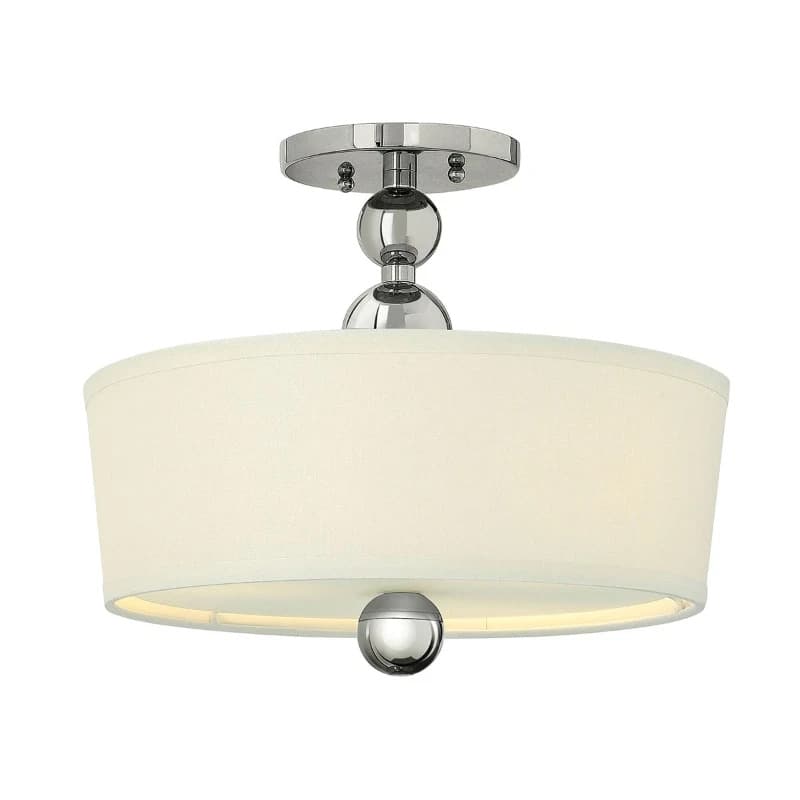 Hinkley LED Plafondlamp Zelda | 3X E27 Max 60W | Dimbaar | Polished Nickel