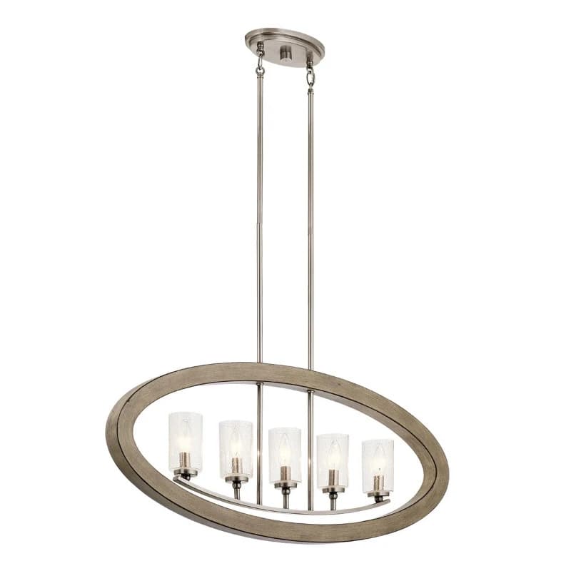 Kichler LED Kroonluchter | 5X E14 Max 40W | Dimbaar | Distressed Antique Grey