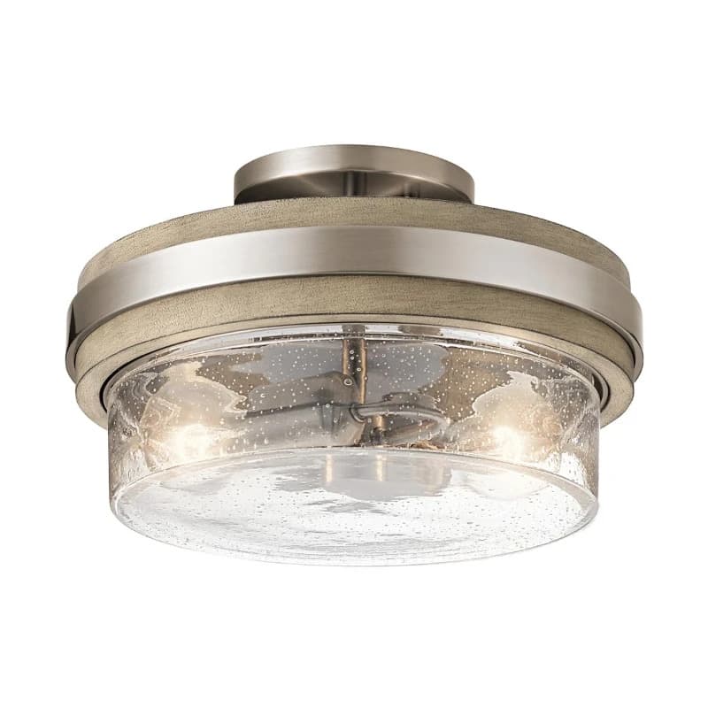 Kichler LED Plafondlamp Grand Bank | 2X E27 Max 60W | Dimbaar | Distressed Antique Grey