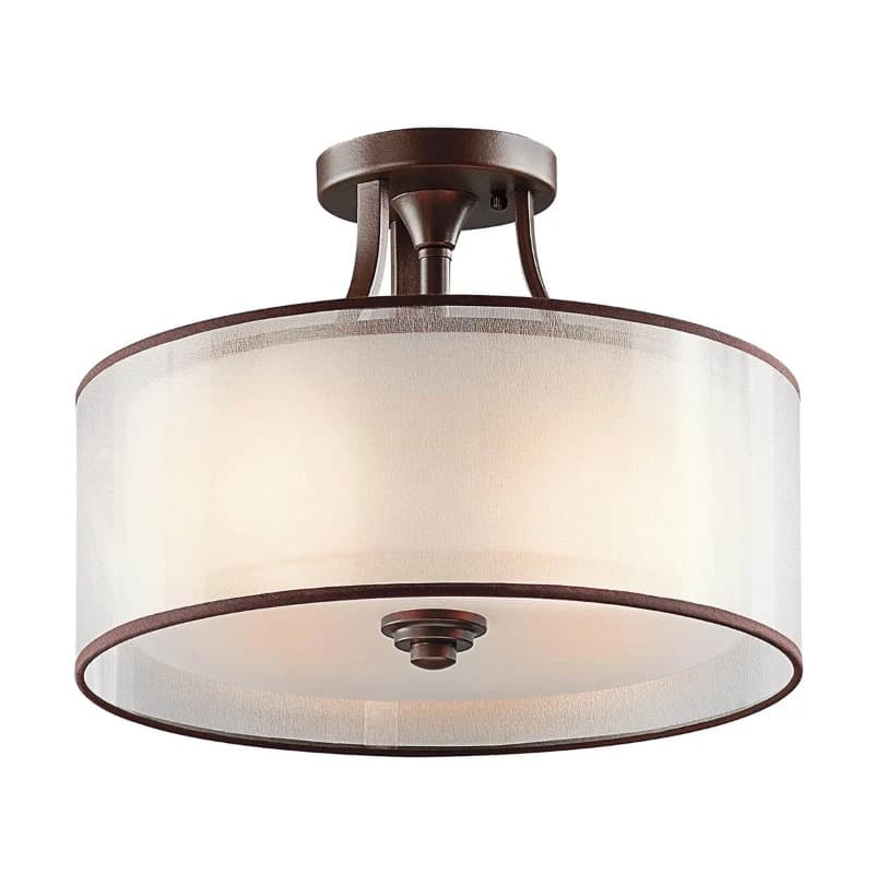 Kichler LED Plafondlamp Lacey | 3X E27 Max 60W | Dimbaar | Mission Bronze