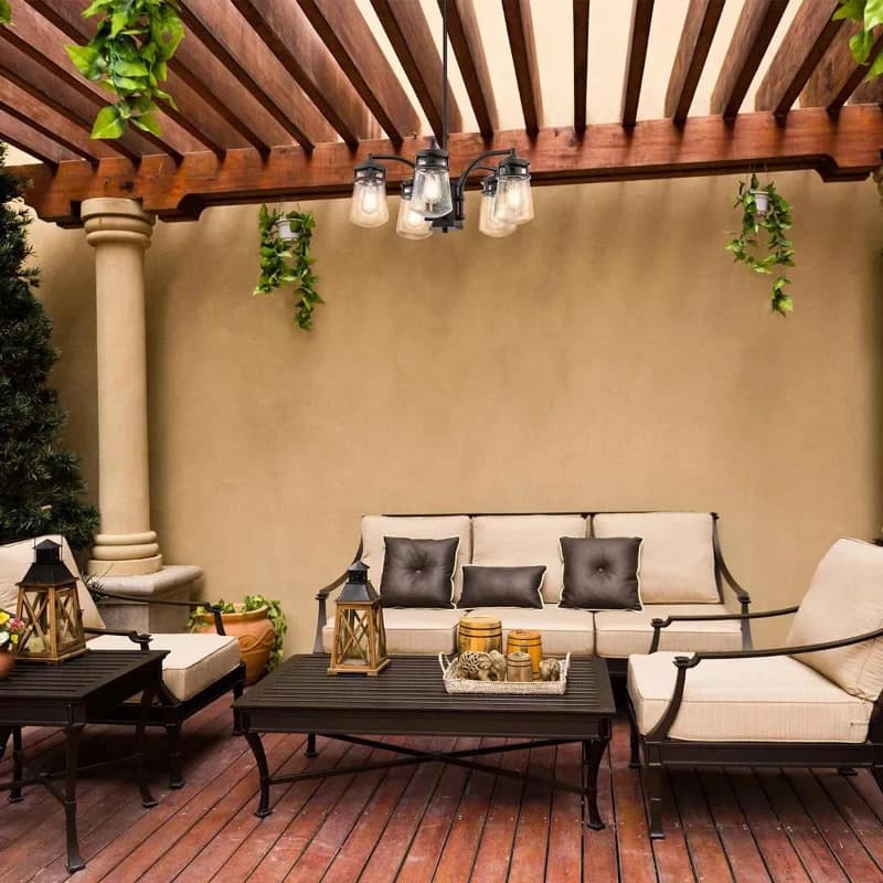 Kichler LED Kroonluchter | 5X E27 Max 60W | IP44 | Dimbaar | Architectural Bronze thumbnail 2