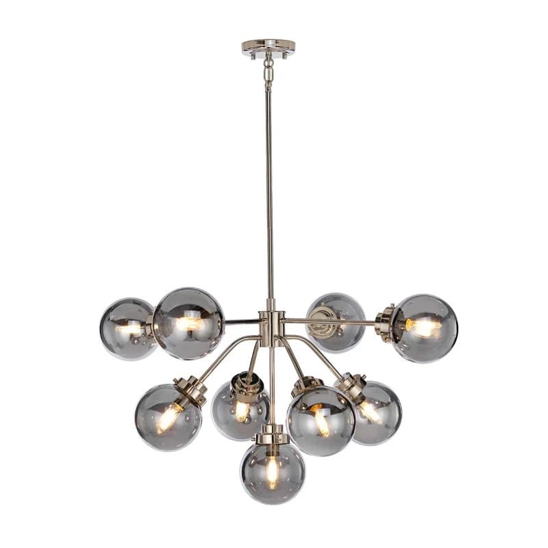 Elstead Lighting LED Kroonluchter | 9X E14 Max 40W | Dimbaar | Polished Nickel