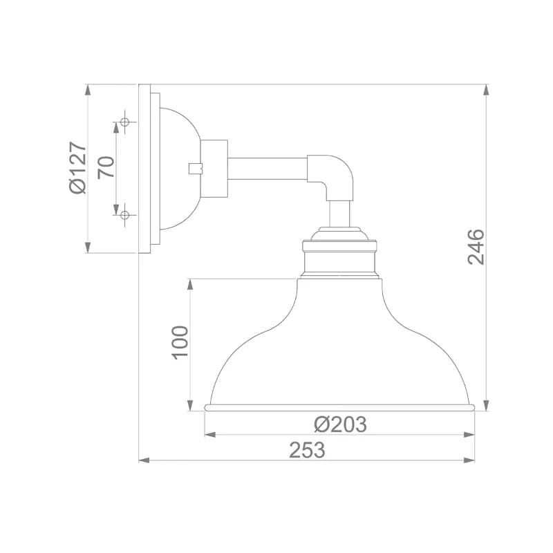 Kichler LED Wandlamp Cobson | 1X E27 Max 60W | Dimbaar | Natural Brass thumbnail 2