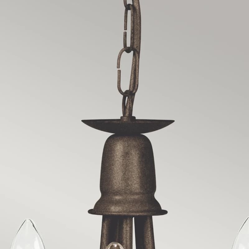 Elstead Lighting LED Kroonluchter | 5X E14 Max 60W | Dimbaar | Black/ Gold Patina thumbnail 2