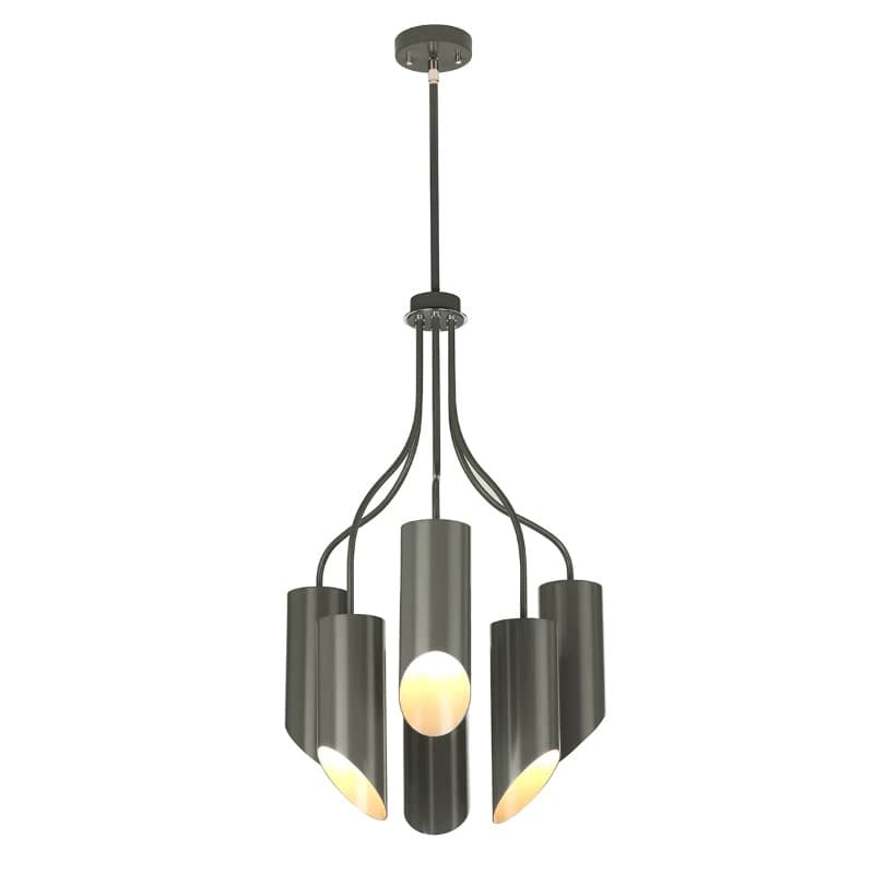 Elstead Lighting LED Kroonluchter | 6X E27 Max 8W | Dimbaar | Dark Grey Polished Nickel