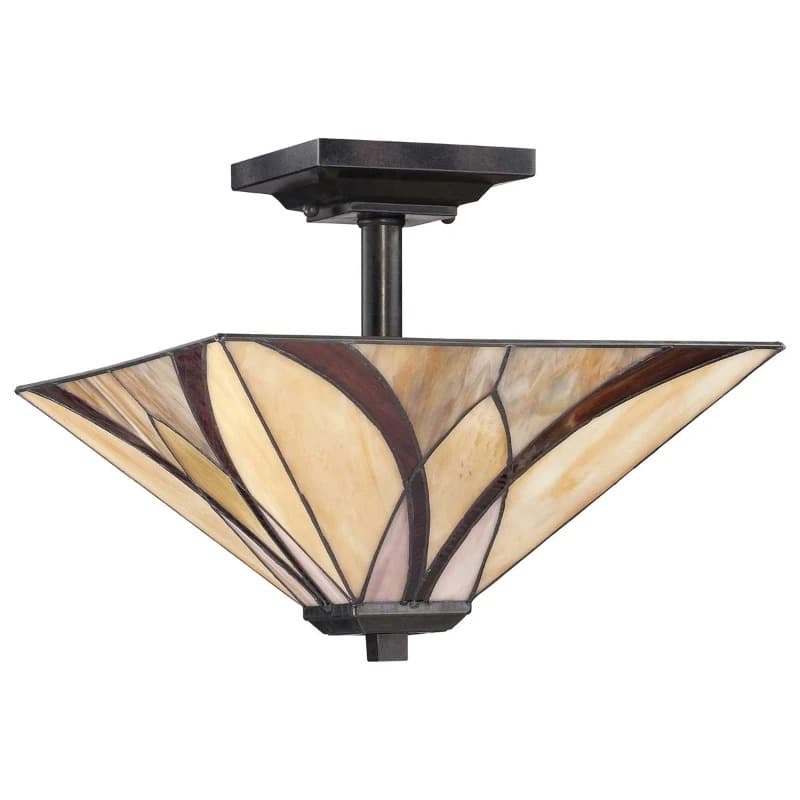 Quoizel LED Plafondlamp Asheville | 2X E27 Max 60W | Dimbaar | Valiant Bronze thumbnail 2