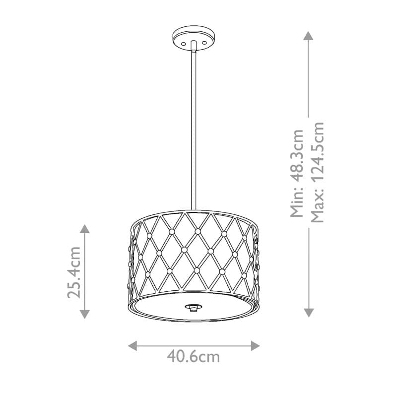 Quoizel LED Hanglamp Brown Lattice | 3X E27 Max 100W | Dimbaar | Copper Canyon thumbnail 2