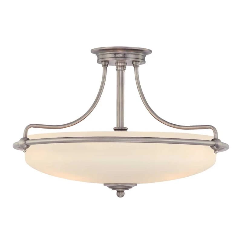 Quoizel LED Plafondlamp Griffin | 4X E27 Max 60W | Dimbaar | Antique Nickel