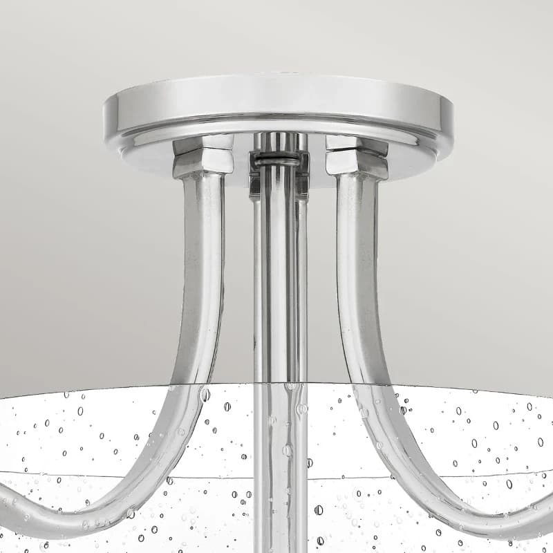 Quoizel LED Plafondlamp Hollister | 2X E27 Max 60W | Dimbaar | Polished Nickel thumbnail 2