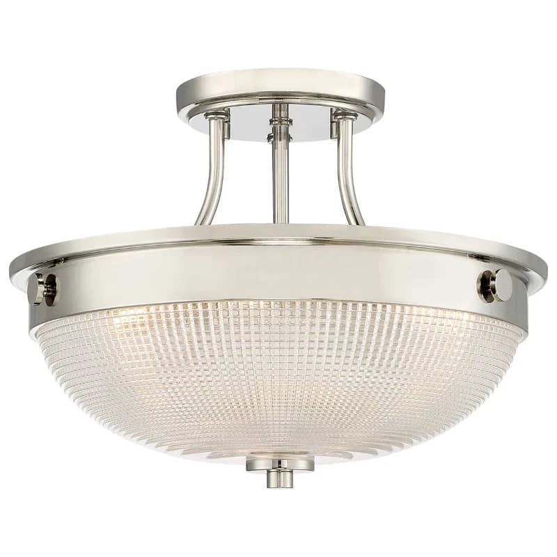 Quoizel LED Plafondlamp Mantle | 2X E27 Max 60W | Dimbaar | Imperial Silver