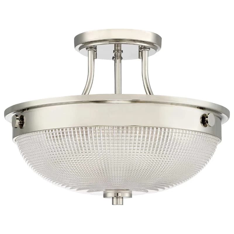 Quoizel LED Plafondlamp Mantle | 2X E27 Max 60W | Dimbaar | Imperial Silver thumbnail 2