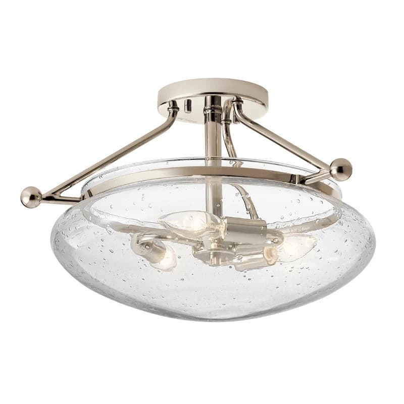 Kichler LED Plafondlamp Belle | 3X E14 Max 40W | Dimbaar | Polished Nickel