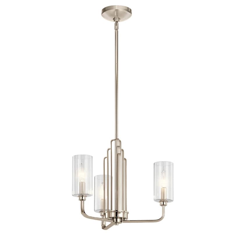 Kichler LED Kroonluchter | 3X E14 Max 40W | Dimbaar | Polished Nickel