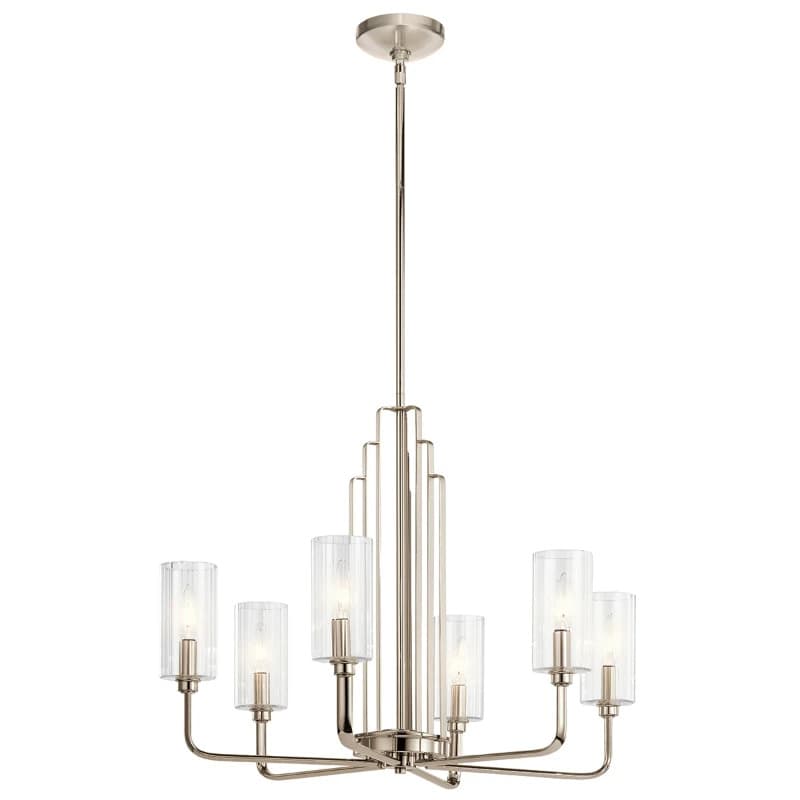 Kichler LED Kroonluchter | 6X E14 Max 40W | Dimbaar | Polished Nickel