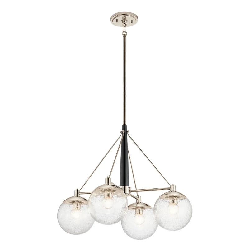 Kichler LED Kroonluchter | 4X E27 Max 60W | Dimbaar | Polished Nickel