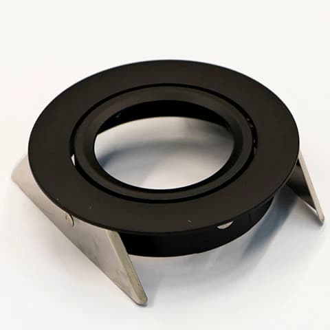 Prolumia Onderdeel | Downlight ring, rond, 87(76)mm, zwart kantelbaar, met bladveren | 42180151