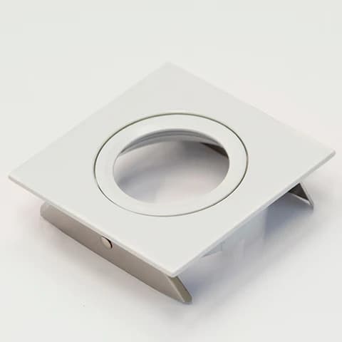 Prolumia Onderdeel | Downlight ring, vierkant, 87(76)mm, wit kantelbaar, met bladveren | 42180160