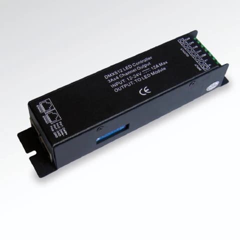 Prolumia RGBW controller DMX, 3A*4 kanalen, 12-24Vdc, 144-280W, DIP switch | 46191062