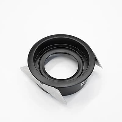 Prolumia Onderdeel | Downlight ring, rond verdiept,ø85(ø79)mm, zwart, Kantelbaar, met blad | 42180261