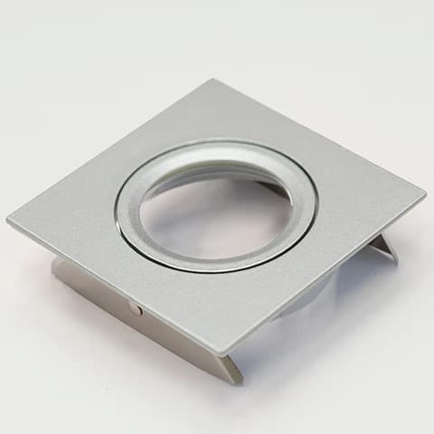 Prolumia Onderdeel | Downlight ring, vierkant, 87(76)mm, zilver kantelbaar, met bladveren | 42180162