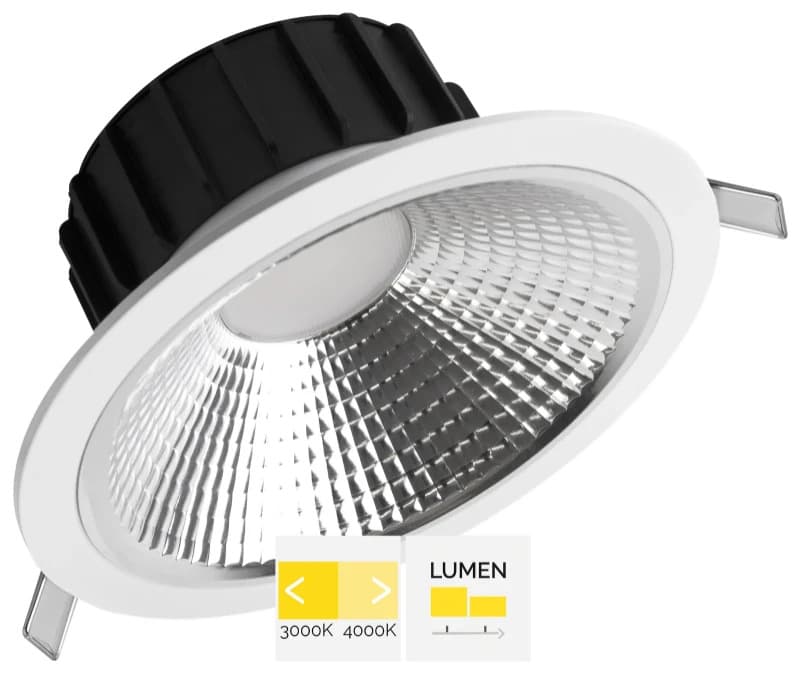 Megaman LED DownlighterØ200mm | 23W 3000K/4000K 1800Lm/2400lm 830/840 | IP44