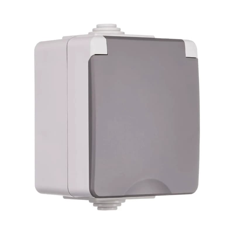 Ion Industries Wandcontactdoos | Opbouw IP55 Grijs thumbnail 2