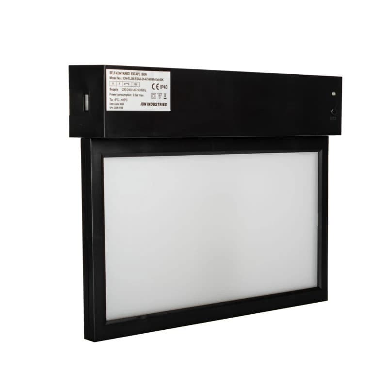 Ion Industries Noodverlichting | 3W 5000K 500Lm 24m | Exit Verlichting Zwart thumbnail 2