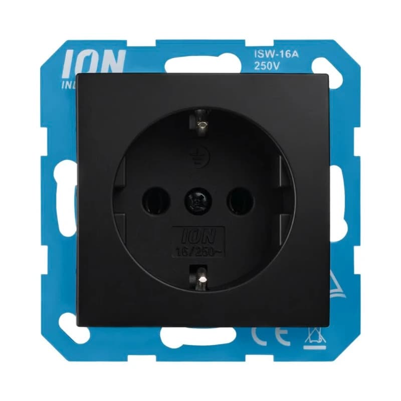 Ion Industries Wandcontactdoos | RA E1 Mat Zwart thumbnail 2