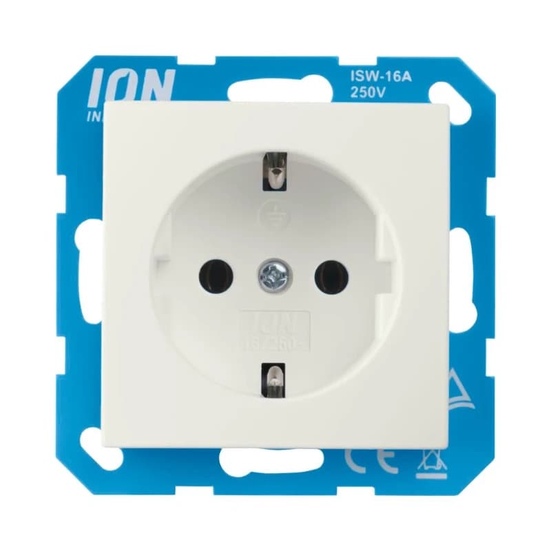 Ion Industries Wandcontactdoos | RA met Aanraakbeveiliging E1 Alpin Wit thumbnail 2