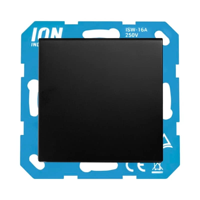 Ion Industries Wandcontactdoos | RA met Klapdeksel IP44 E1 Mat Zwart thumbnail 2