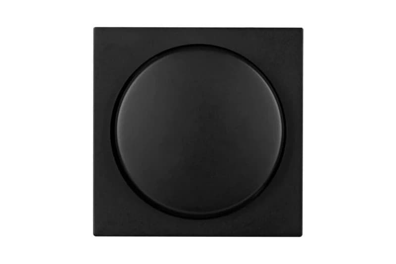 Ion Industries Centraalplaat | Dimmerknop Enkelvoudig V1/J1 Mat Zwart | IP20